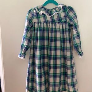 The Oaks plaid dress with lace Peter Pan collar
